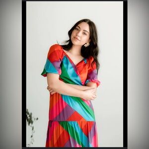 Skies are Blue Maxi Dress SZ medium